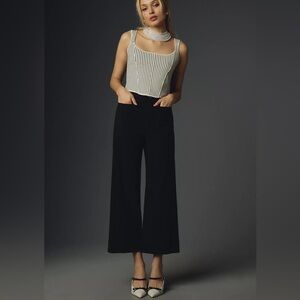 Anthropologie The Colette Cropped Wide-Leg Pants by Maeve, Size 30